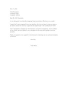 Resignation With Intent To Return resignation letter