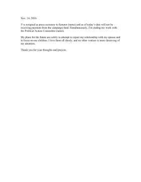 Affair Resignation Letter Resignation Letter