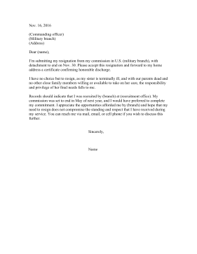 Commission Resignation Letter Resignation Letter