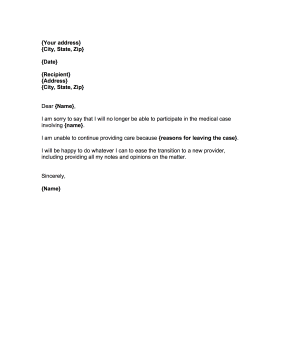 Doctor Case Resignation Letter Resignation Letter