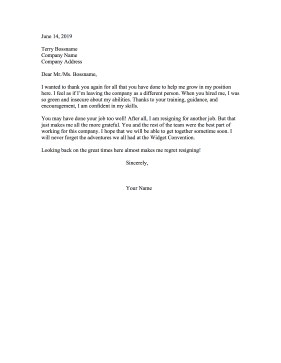 Meaningful Resignation Letter Resignation Letter