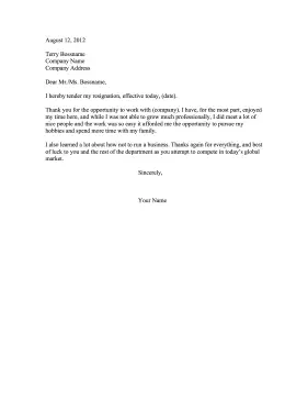 Passive Aggressive Resignation Letter Resignation Letter
