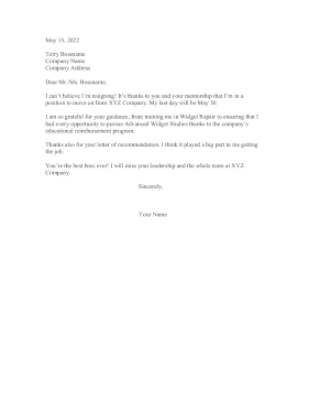 Resignation Letter Listing Appreciation Resignation Letter