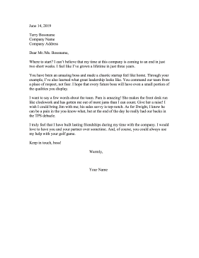 Warm Resignation Letter Resignation Letter