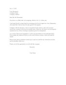 Forced Letter Of Resignation resignation letter