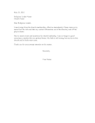 Resign As Church Member Spiritual Reasons