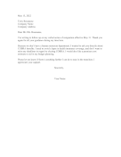 Resignation Letter COBRA resignation letter