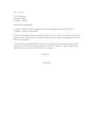 Resigning Due To Loss Of Drivers License